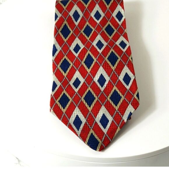KENNETH COLE NEW YORK Geometric Print Classic Neck Tie - Picture 1 of 5